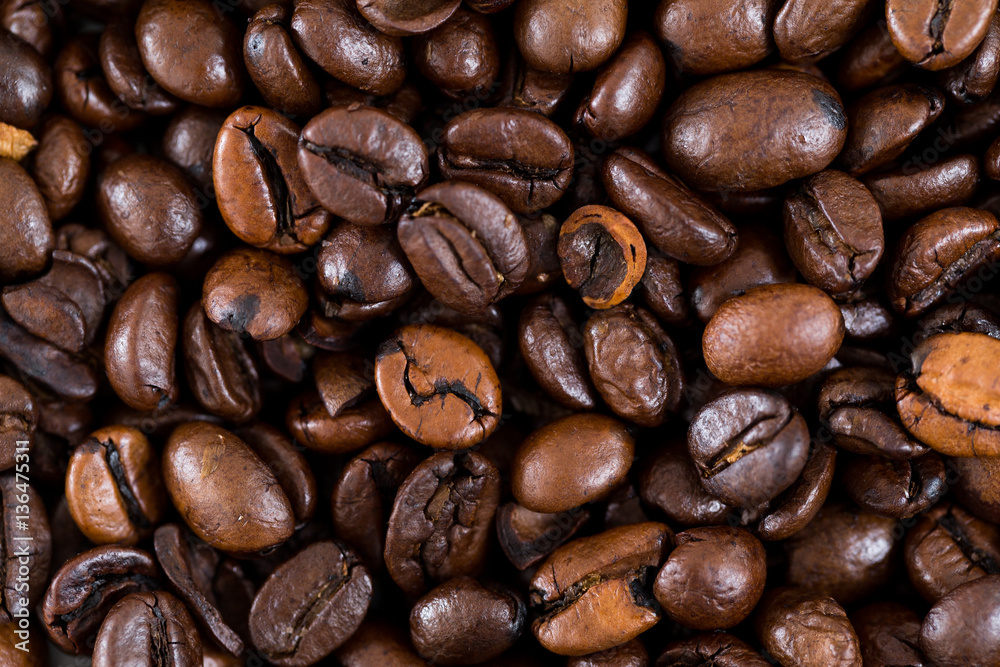 Roasted coffee bean background Roasted coffee bean background