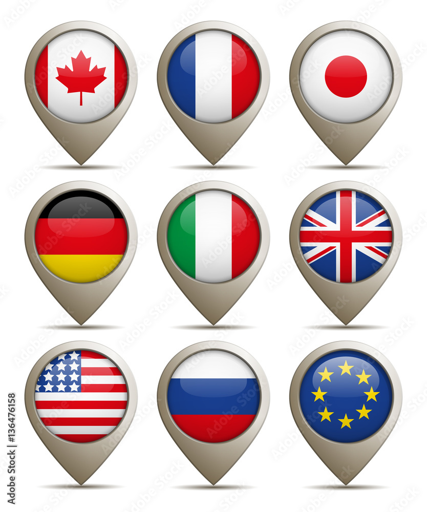 Vector Illustration Of A Straight Location Pin With European Union Flag Vector Illustration Of A Straight Location Pin With European Union Flag