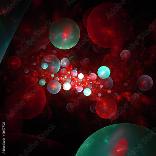 Fractal  Absract Swirl Bubbles Background - Fractal Art 