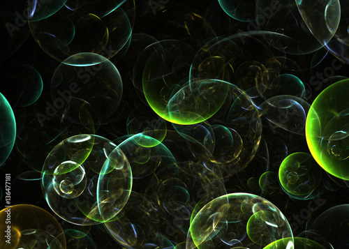 Fractal Abstract Bubbles Background - Fractal Art 