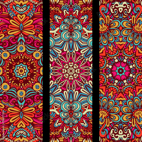 Festive colorful ethnic banner set