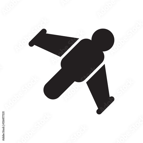 hang glider icon illustration