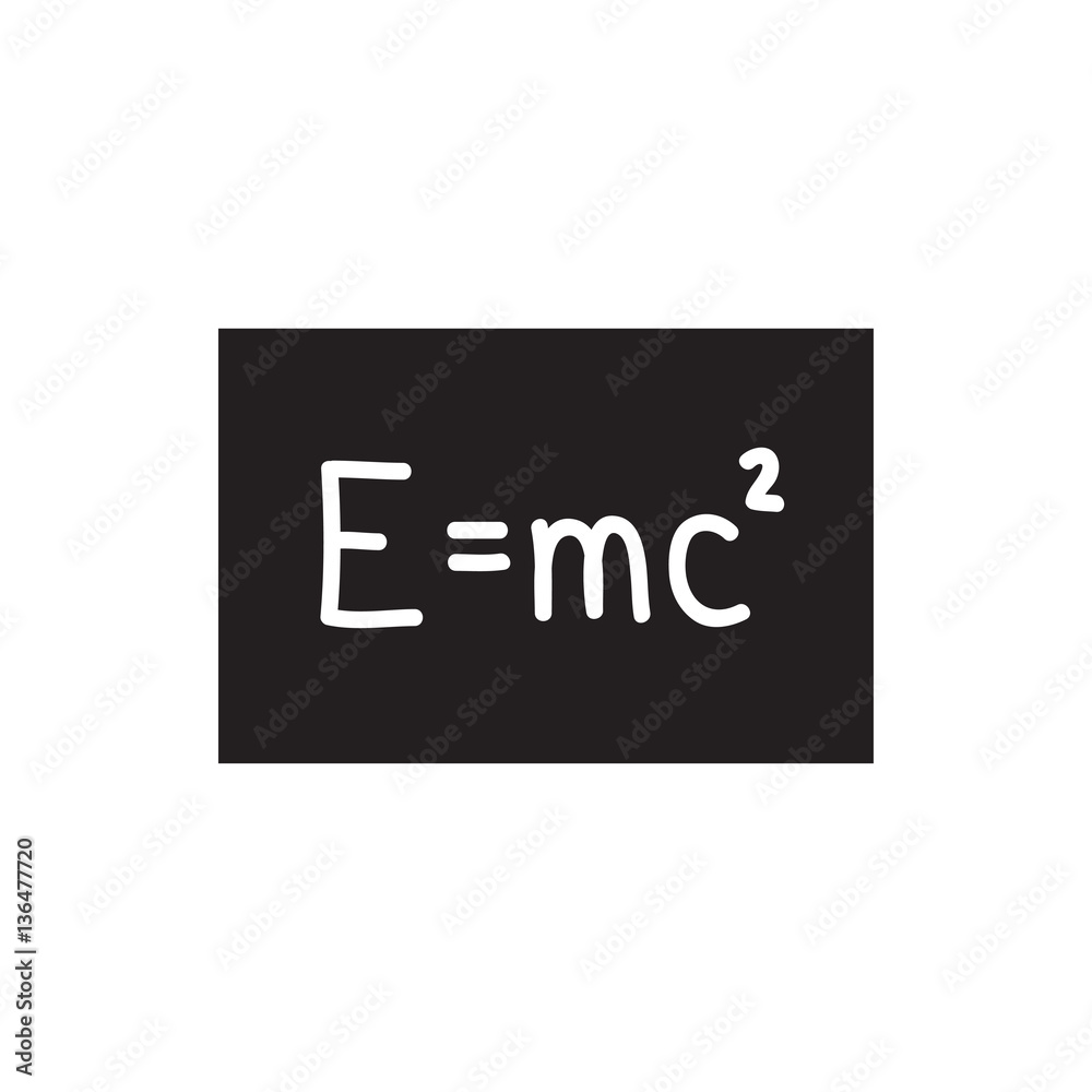 board with formulas icon illustration