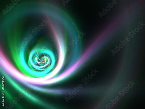 Wide Swirling Glow Background - Fractal Art