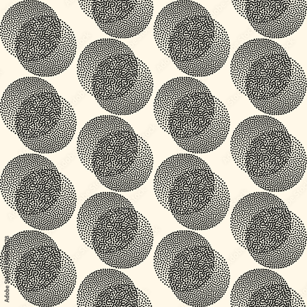 Black and white abstract modern concentric circles texture, background pattern