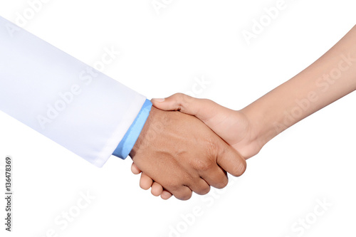 Doctor and patient shaking hand