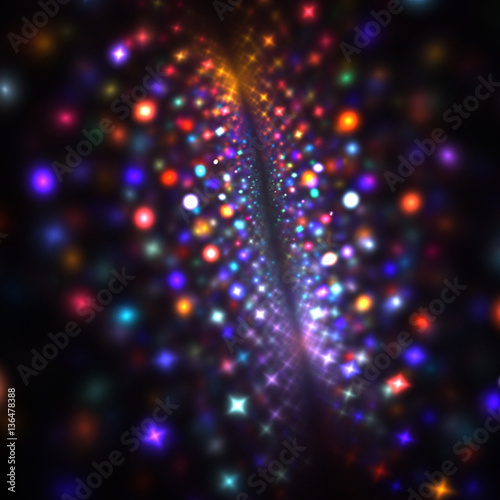 Abstract Glow Twinkle Star Background - Fractal Art