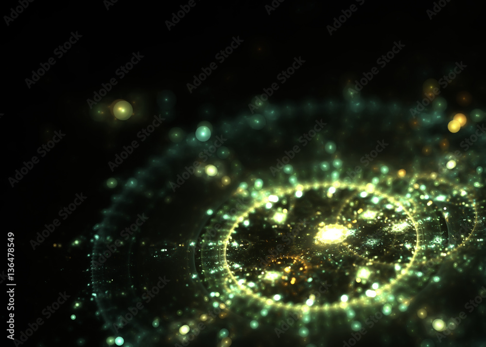 Obraz premium Abstract Circular Bokeh Background - Fractal Art