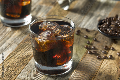 Alcoholic Boozy Black Russian Cocktail