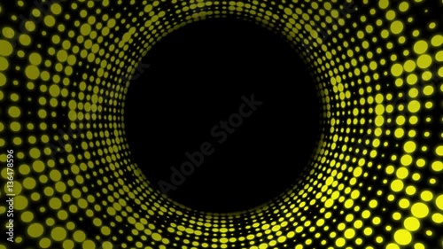 animation of a loopable disco tunnel background with changing colors