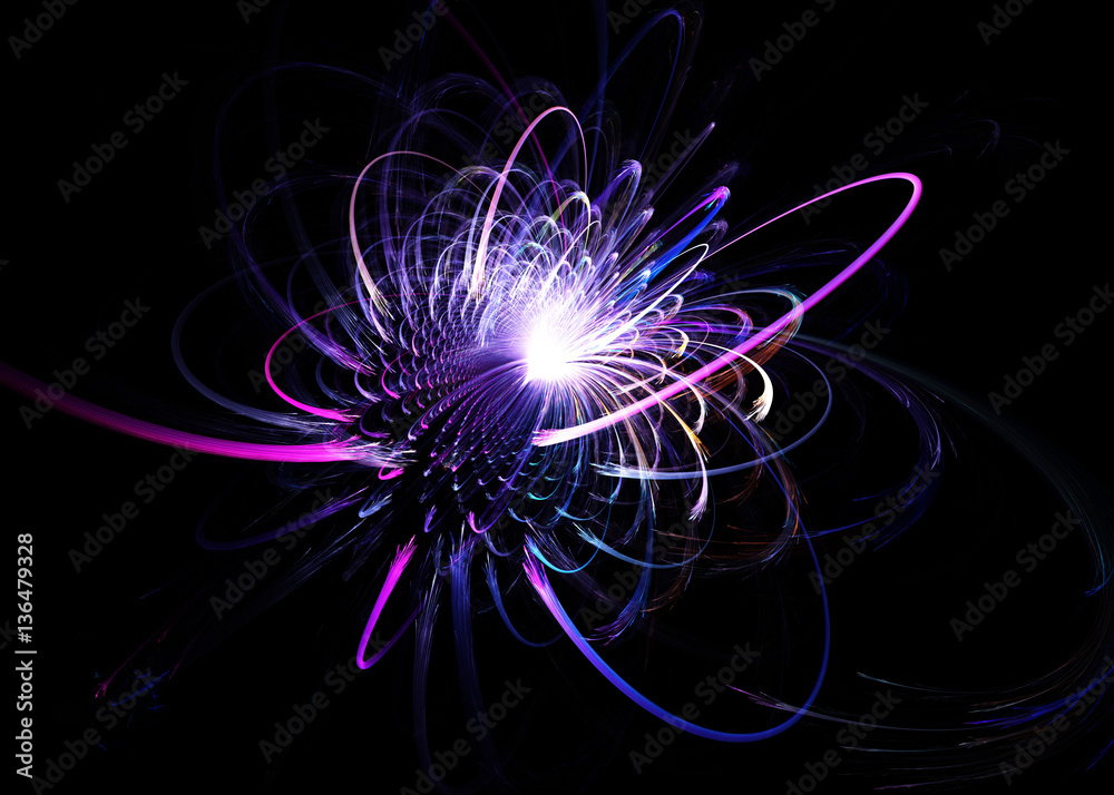 Shining Fireworks Background - Fractal Art Shining Fireworks Background - Fractal Art