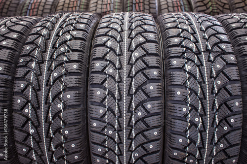 New winter studded tire sold in the shop