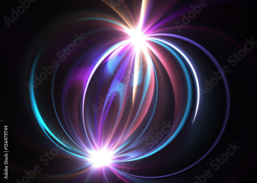 Shining Glowing Plasma Background - Fractal Art