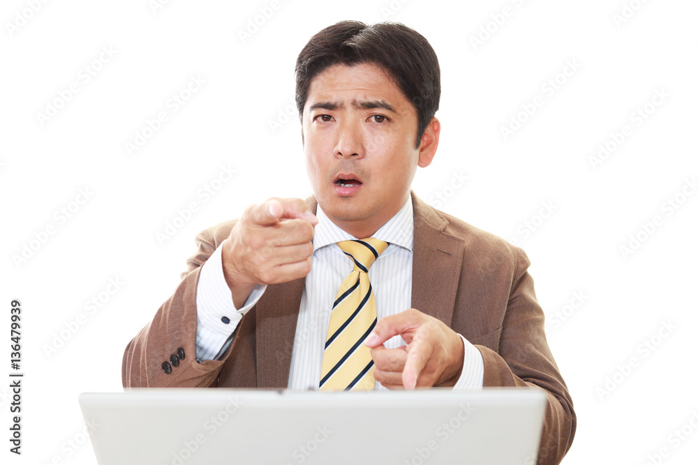 怒るビジネスマン
