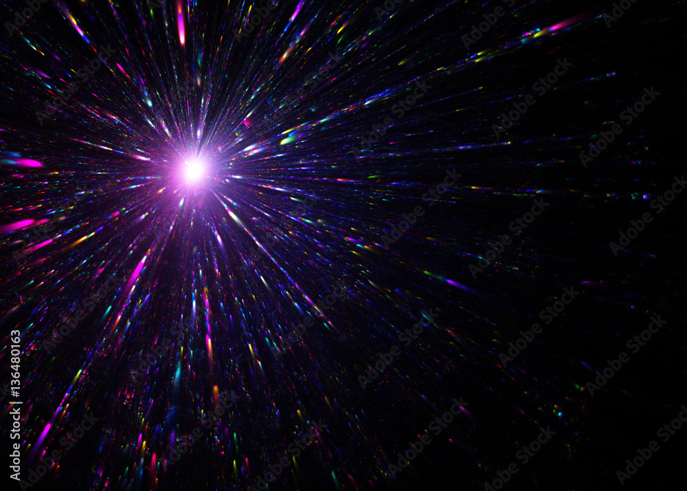 Shining   Glowing  Star  Background - Fractal Art