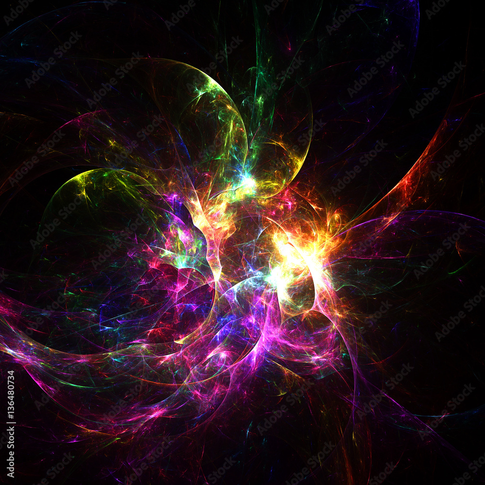 Abstract Glowing Background - Fractal Art Abstract Glowing Background - Fractal Art