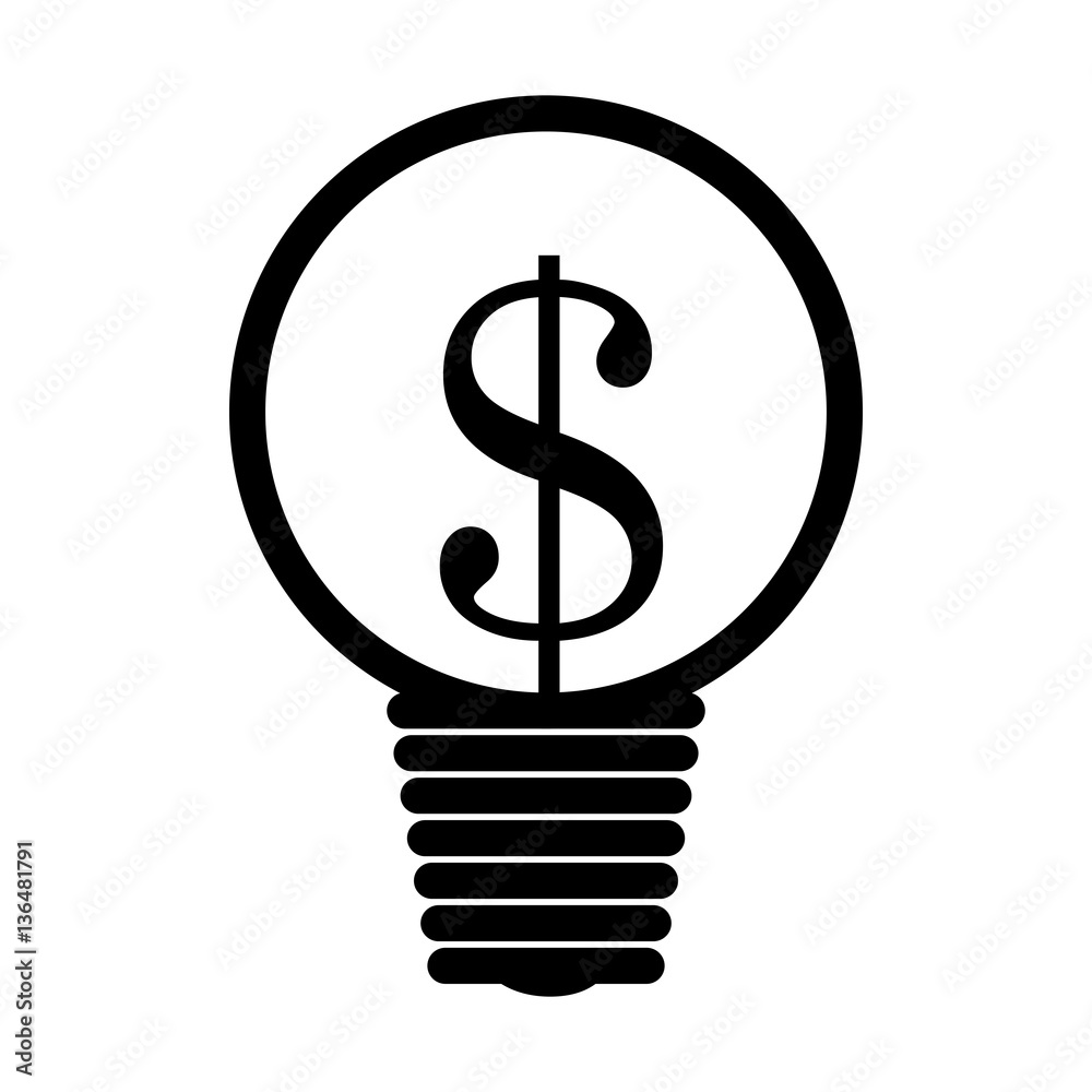 money bulb isolated icon vector illustration design money bulb isolated icon vector illustration design