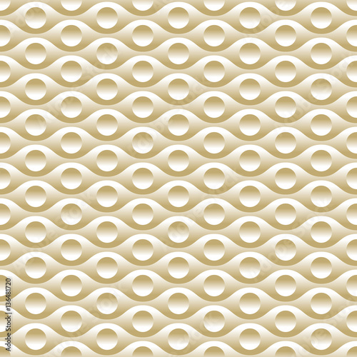 Gold metallic seamless abstract vector pattern