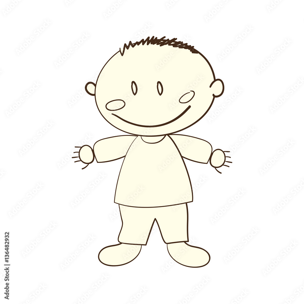 cute boy drawing icon vector illustration design cute boy drawing icon vector illustration design