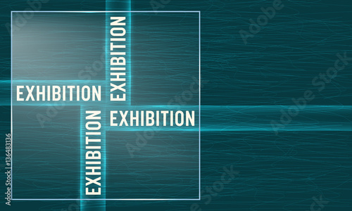Vector abstract background with theme of exhibition