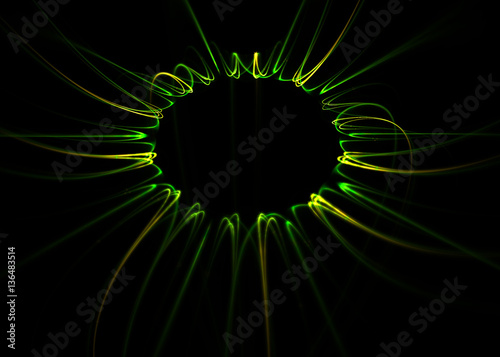 Haeckel inspitation - Radial Symmetry of Protozoan    - Fractal Art photo