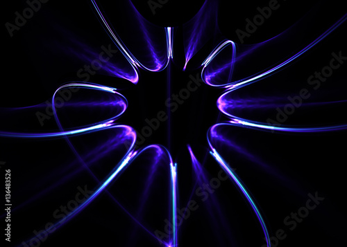 Haeckel inspitation - Radial Symmetry of Protozoan    - Fractal Art photo