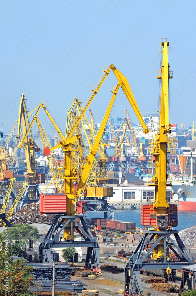 Port cargo crane and metal
