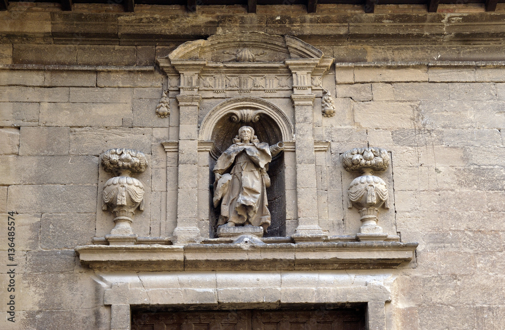 detail of cathedral, Calahorra, La Rioja, Spain
