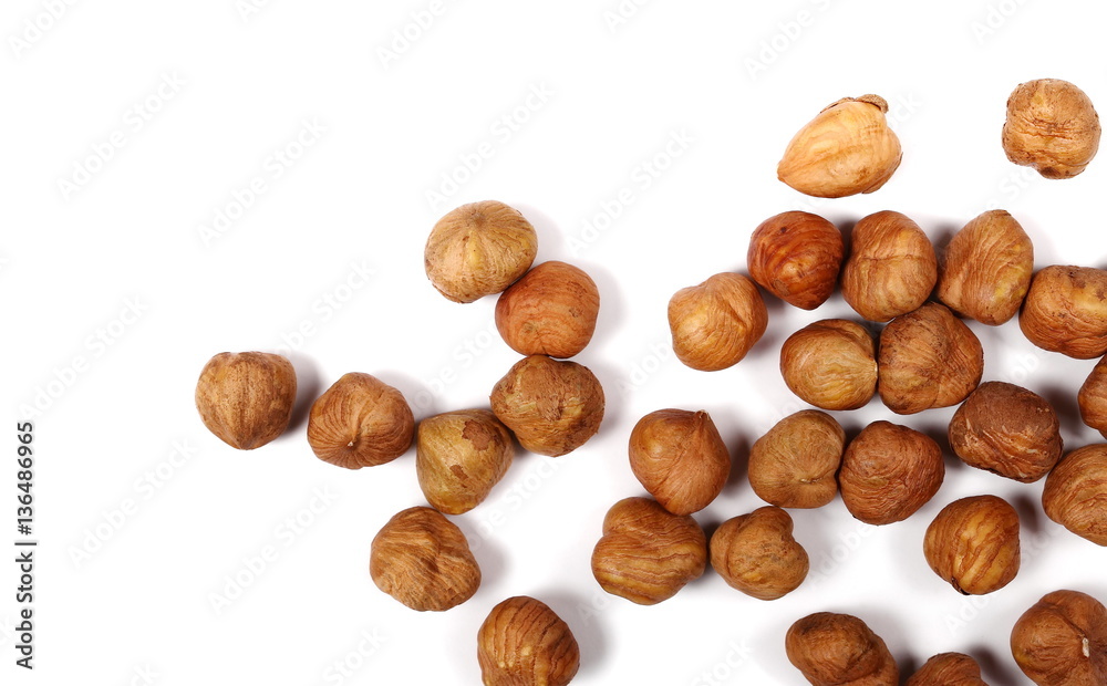 hazelnuts isolated on white background hazelnuts isolated on white background