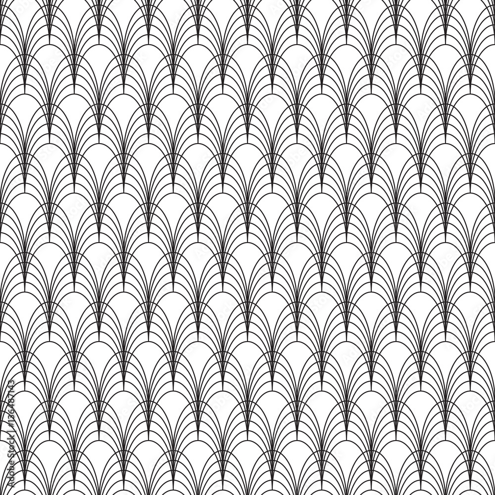 Linear scales ornament. Seamless vector pattern Linear scales ornament. Seamless vector pattern