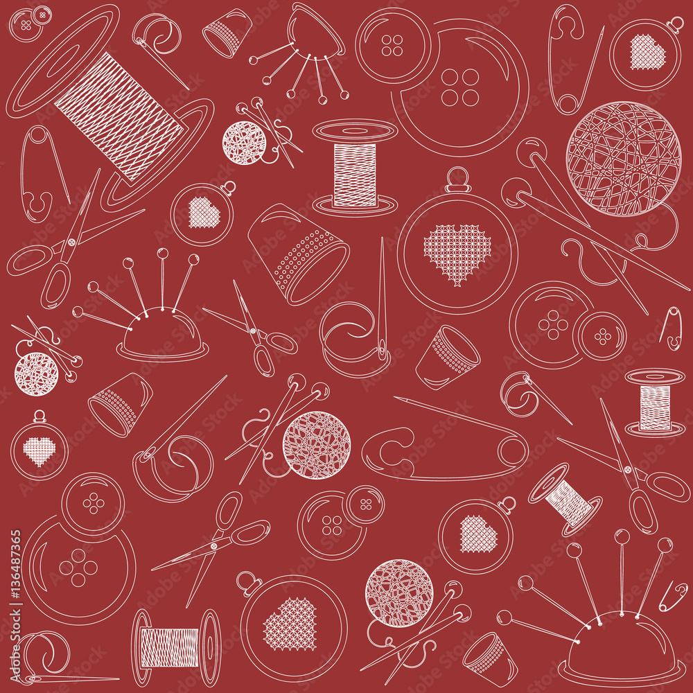 Red pattern with handmade theme. Red pattern with handmade theme.