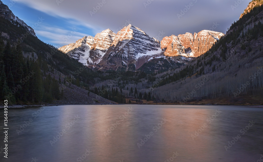 Maroon Bells at sunrise