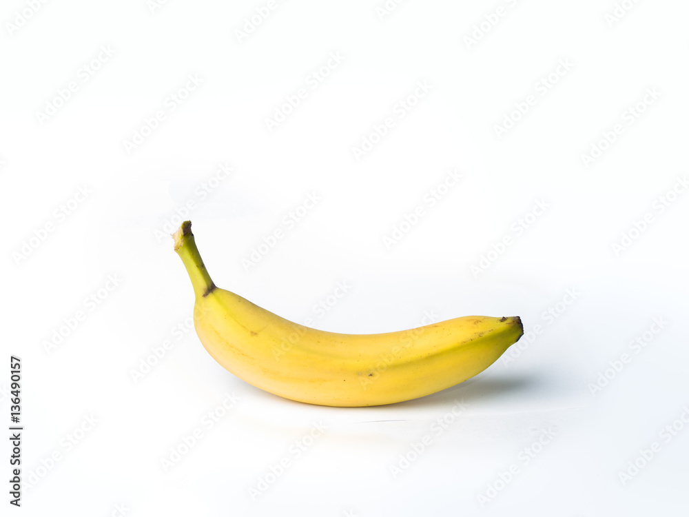 One isolated banana