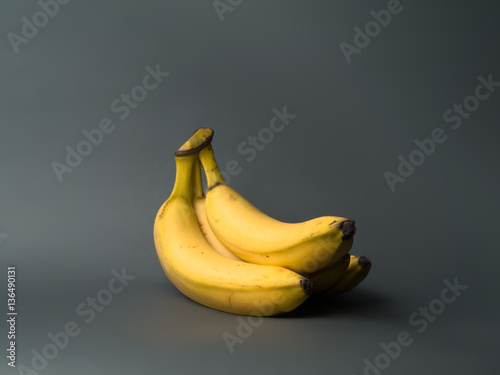 Three isolated bananas