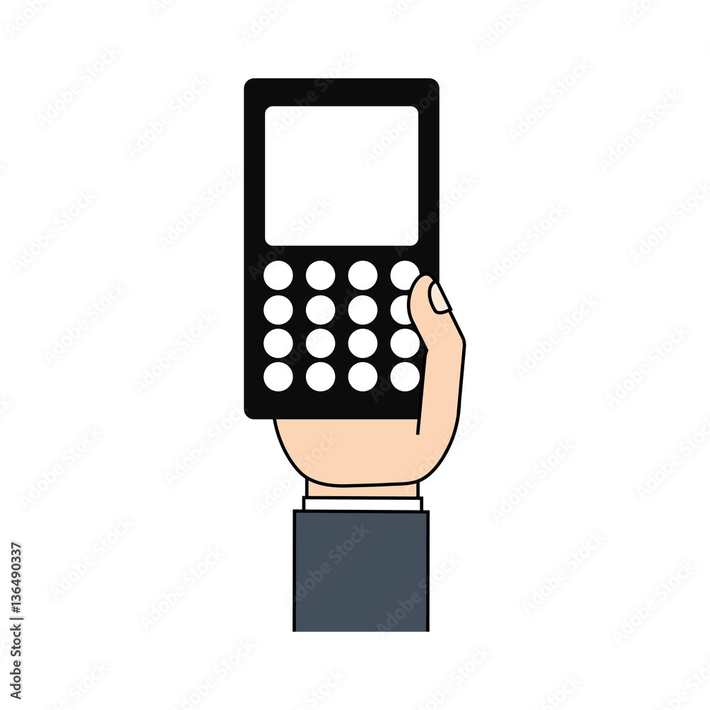 mobile phone in hand telephone vector illustration eps 10 mobile phone in hand telephone vector illustration eps 10