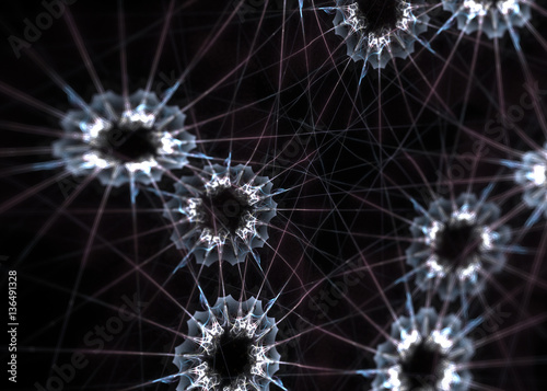 Haeckel Inspiration - Radial Symmetry of Protozoan Cell   - Fractal Art photo