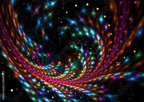 Shining  Swirl Background - Fractal Art