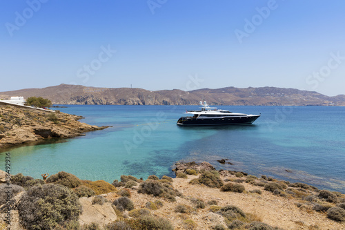 Luxury Yacht in blue water