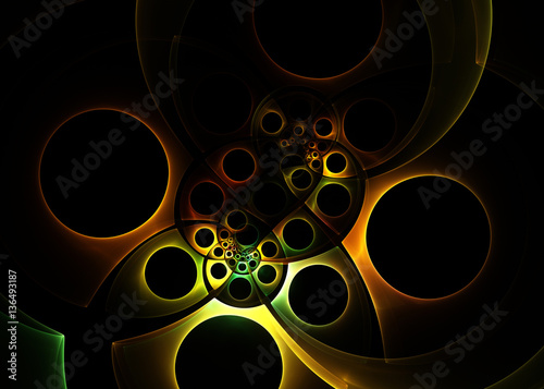SteamPunk Fractal Background   -  Weaving Fractal Art photo