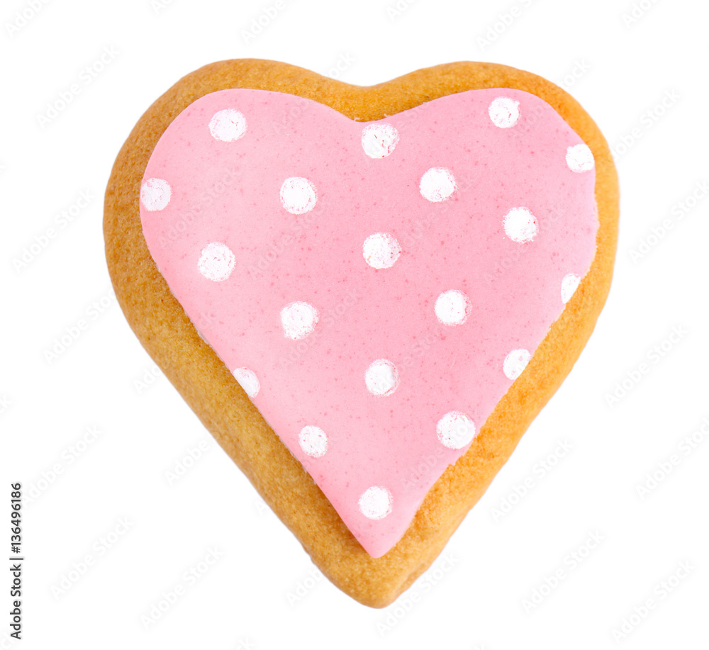 Tasty Valentine's day cookies on white background Tasty Valentine's day cookies on white background