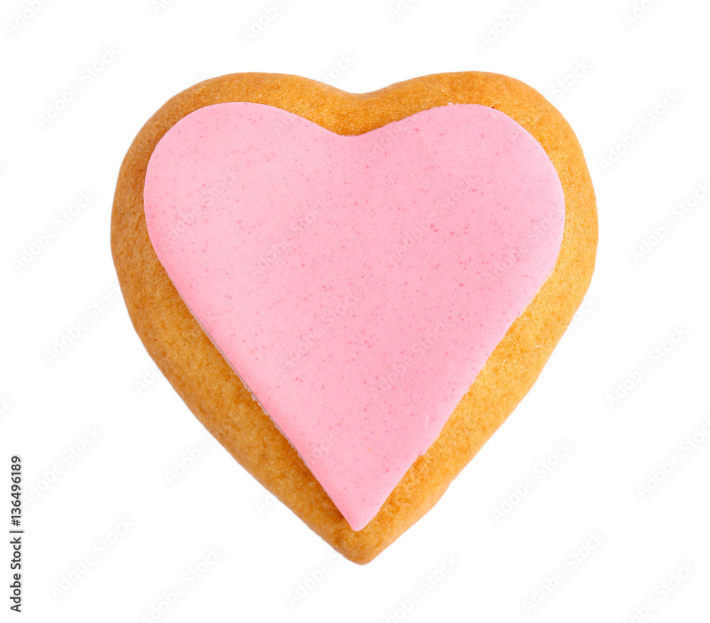 Tasty Valentine's day cookies on white background Tasty Valentine's day cookies on white background