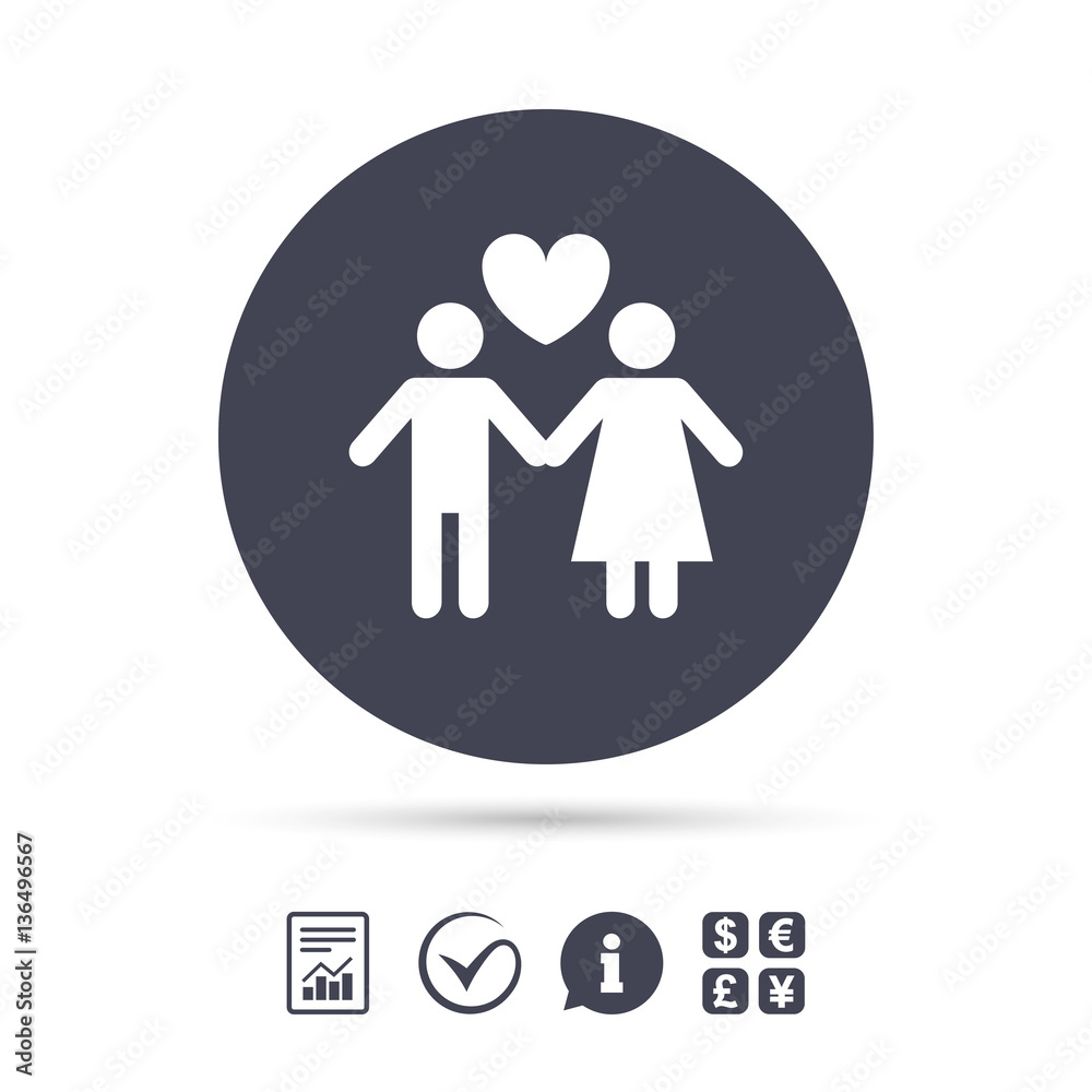 Couple sign icon. Male love female. Lovers. Couple sign icon. Male love female. Lovers.