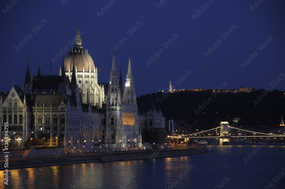 The Hungarian Parliament At Night