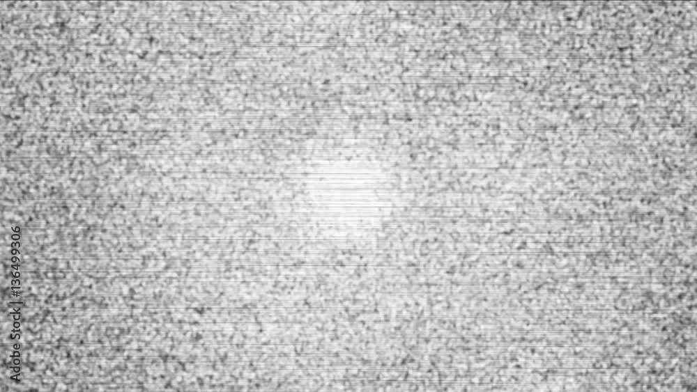 A flickering, analog TV signal. VHS retro recording video cassettes