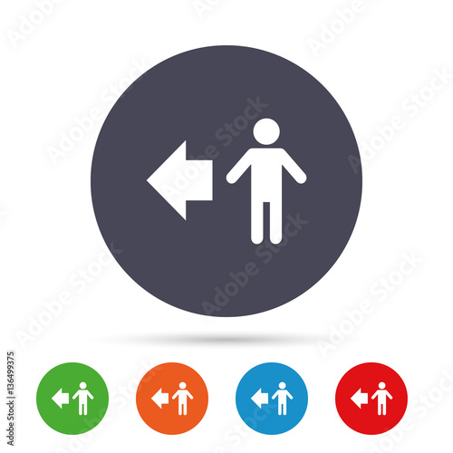 Pedestrian road icon. Human path.