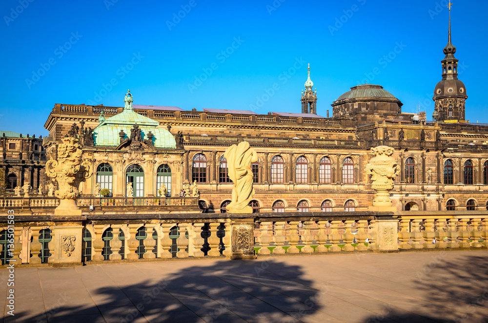 Famous Zwinger palace (Der Dresdner Zwinger) Art Gallery of Dresden, Saxrony, Germany