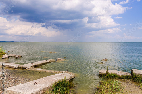 The Taganrog Bay of the Azov sea before the storm photo