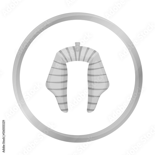 Nemes icon in monochrome style isolated on white background. Hats symbol stock vector illustration.