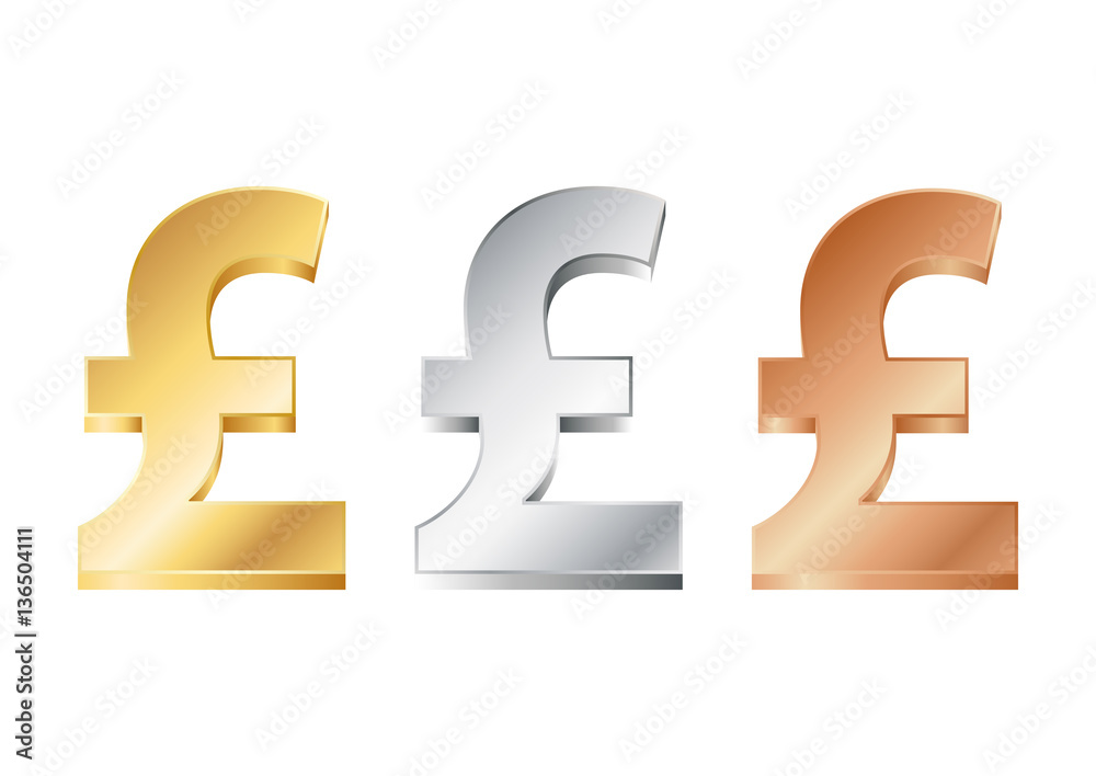 vector illustration of pound sign in gold, silver and bronze vector illustration of pound sign in gold, silver and bronze