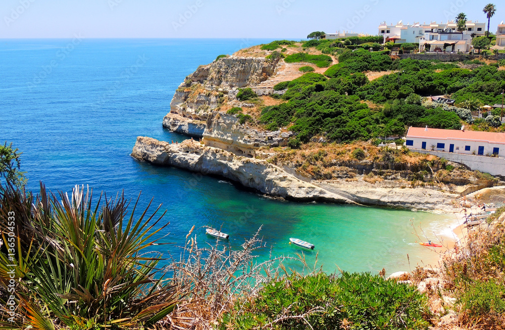 Seascape in Algarve, Portugal: Benagil beach